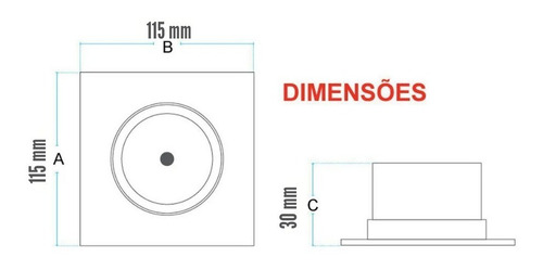 Imagem 4 de 6 de Spot Super Led Quadrado 7w Avant Branco Frio