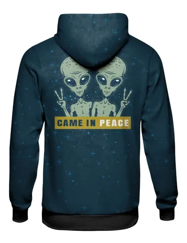 Blusa Moletom Capuz Alien Alieniga Maromba Et Galaxia Trust