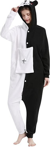 Disfraz Pijama Oso Blanco Negro Monokuma Adultos Damas