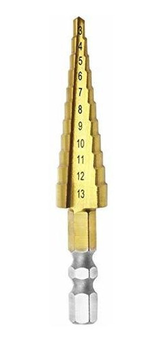 Meichoon Step Drill Bit Set Hss Titanium Coated Cutter