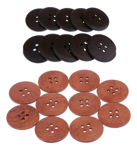 20 Piezas 4 Agujeros Adornos 50mm