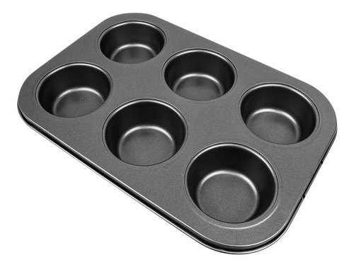 Forma Para 6 Cupcakes Aço Carbono Antiaderente Cozinha - Wp