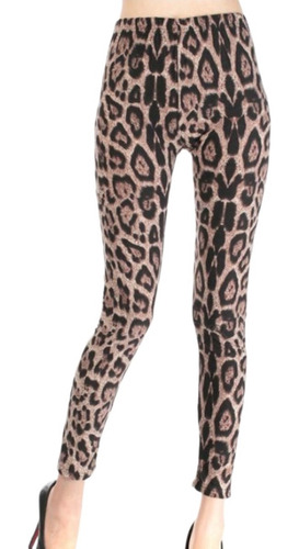 Leggins Pantalones Leopardo Marron Leggings Mujer