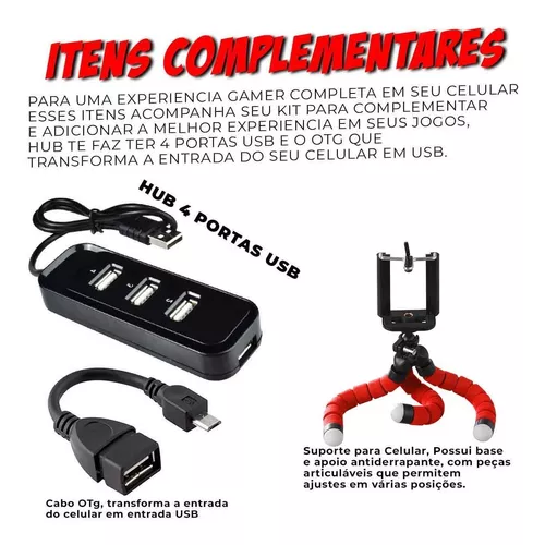 Controle Suporte Game Base Apoio Celular Pubg Free Fire Jogo