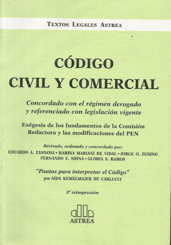 Codigo Civil Y Comercial Concordado Fundamentado Zannoni Dyf