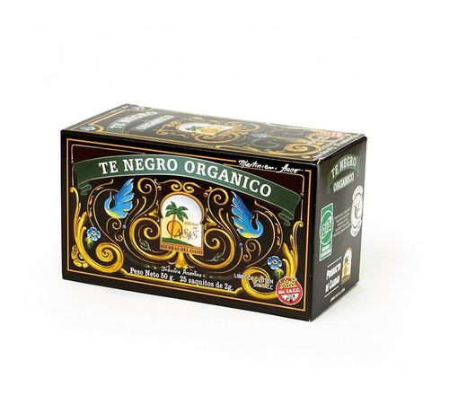 Té Negro Orgánico Hierbas Del Oasis X 25 Saquitos