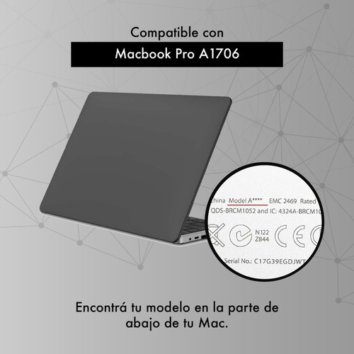 Imagen 3 de 10 de Protector Acrílico Compatible Macbook Pro 13 Pulgadas A1706