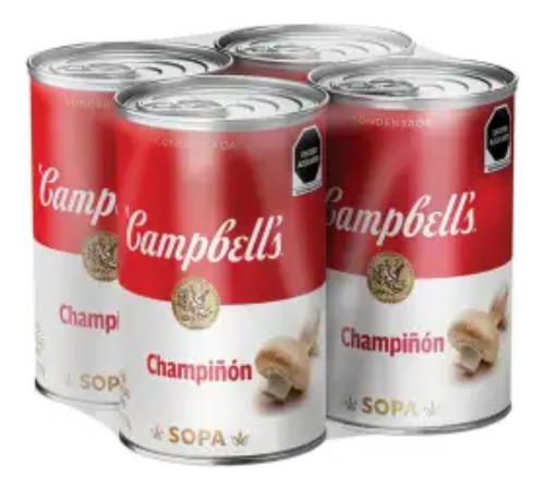 Crema De Champiñones Campbell's 4 Pzas De 735g