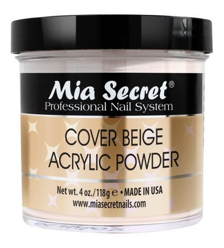 Acrilico Cover Beige Mia Secret 118grs / Uñas Esculpidas