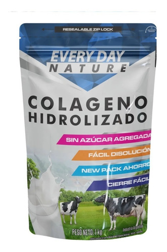 Imagen 2 de 3 de Colageno Hidrolizado 1 Kg + Cloruro De Magnesio Gratis
