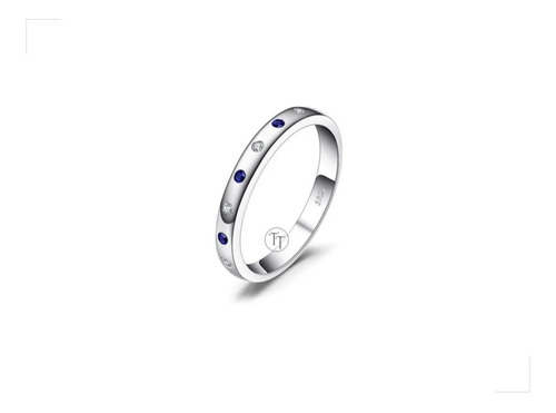 Anillo Zafiro Plata Esterlina 925 Points By Thi Tur