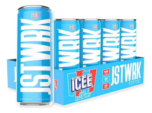 Icee Jst Wrk Energy Bebida Paquete De 12pz Sin Azúcar