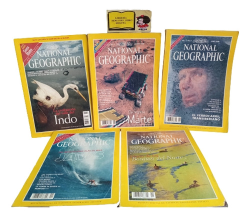 Promoción - 5 Revistas Nat Geo - Marte - Olas - Siberia