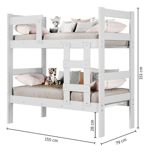 Beliche Juvenil Montessoriana Com Proteção Lateral, Ideal Para Crianças, Compacta E Segura, Madeira De Alta Qualidade, Design Moderno, Perfeita Para Quarto Infantil, Suporte Para Colchão 150x70