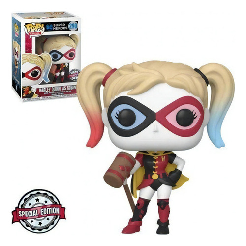 Muñeca Funko Pop Heroes DC Harley Quinn como Robin 290