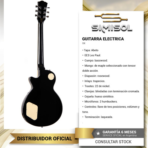 Guitarra Electrica Les Paul Standard Sx Ef3 Humbucker