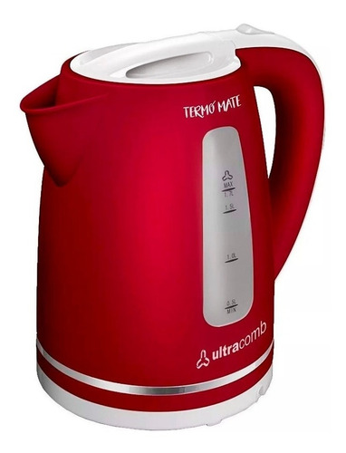 Imagen 6 de 9 de Pava Electrica Ultracomb Mate Jarra 1.7l 2200w Pe-4909 Roja