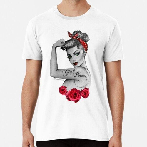 Remera Girl Power By Anne Cha Modern Rosie The Riveter Rosas