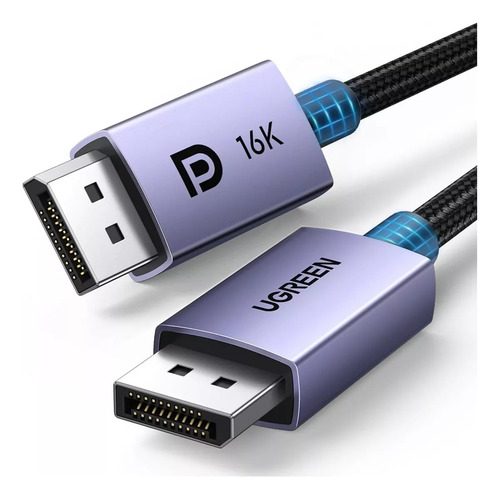 Ugreen-cabo Displayport 2.1 16k 80gbps Certificado Vesa - 2m