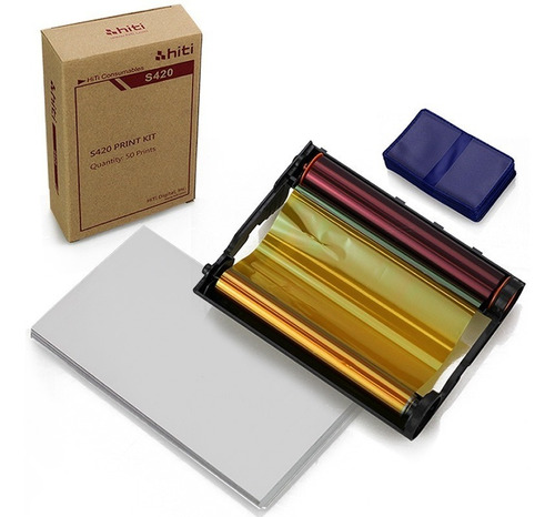 Papel / Ribbon Impressora S420 Hiti E 100 Carteirinhas 3x4