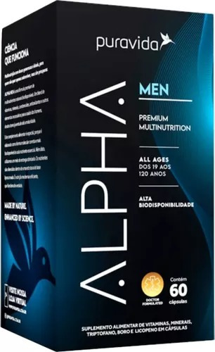 Alpha Men - Pura Vida - Polivitamínico Premium Para Homens 