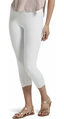 Mujer Hue Moda Cotton Capri Leggings, Pantalones Wl55z