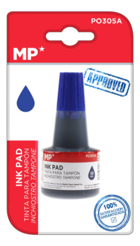 Tinta Tapon 30 Ml Azul Mexicopaper