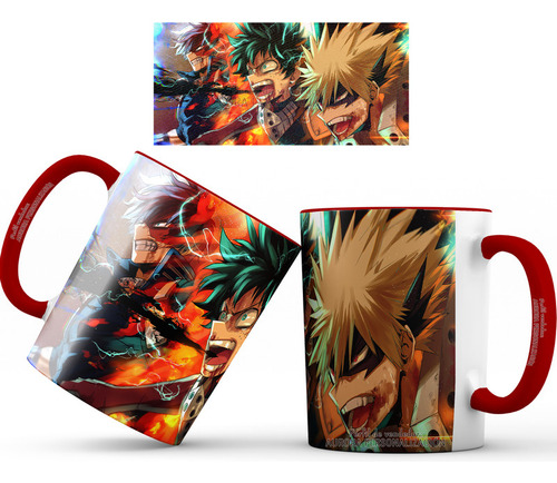 Mug Taza Interior Oreja Rojo My Hero Academia Serie Anime 07