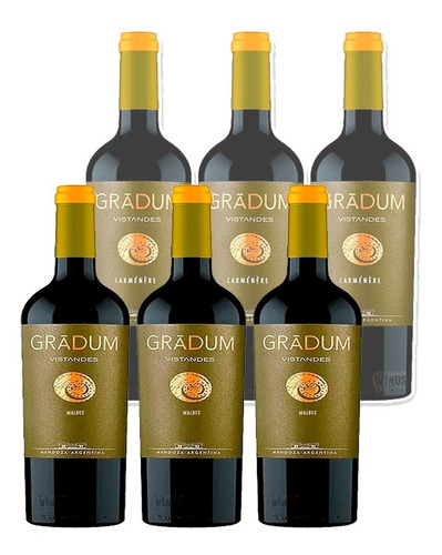 Vino Vistandes Gradum Malbec X3 + Carmenere X3