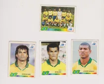 Comprar Lote 4 Figurita Brasil Mundial Francia 1998
