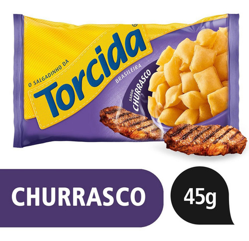 Salgadinho De Trigo Churrasco Torcida Jr. Pacote 45g