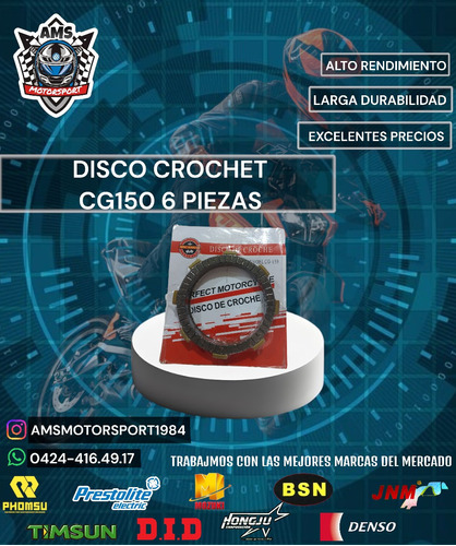 Disco Crochet Cg150 6 Piezas 