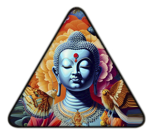 #20 - Cuadro Triangular 33 X 33 Cm Buda India Yoga No Chapa