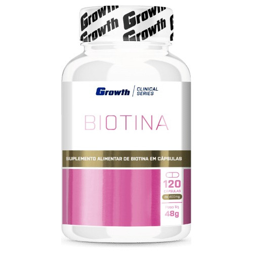 Biotina 400mg 120 Cápsulas - Growthsupplements