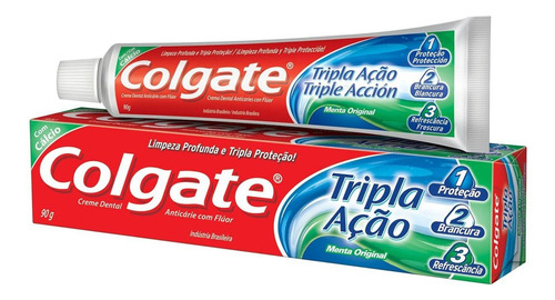 Creme Dental Colgate Tripla Ação Menta Original 90g