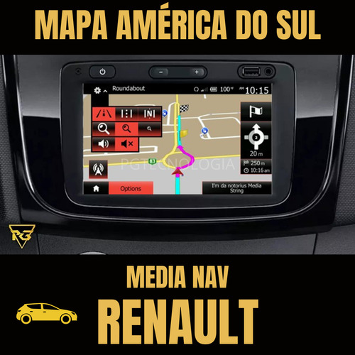 Mapa América Do Sul Gps Media Nav Renault Todas Versões
