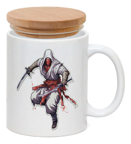 Caneca Branca Tampa Lofi Farquaad Badass Shinobi