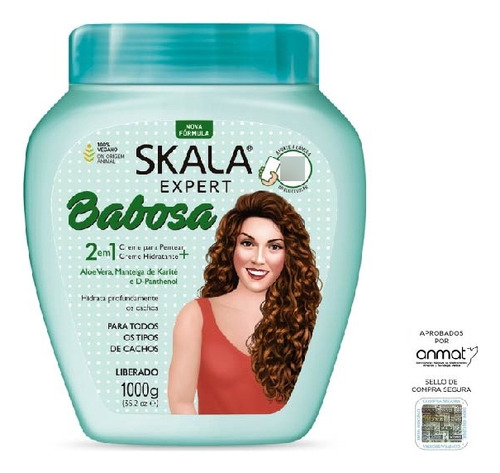 Máscara Capilar Vegana Hidratante Babosa X1kg Skala Original