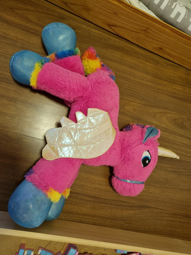 Peluche Unicornio Gigante Rosa Chicle (Usado)