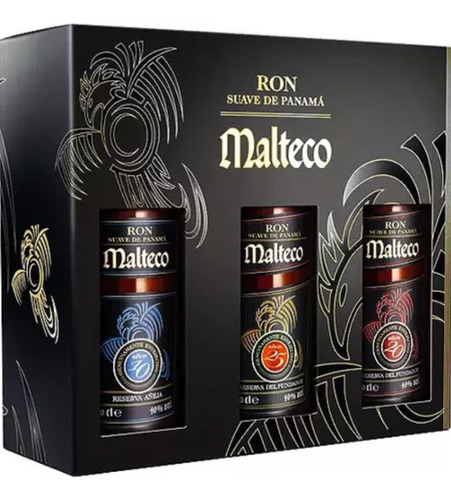 Ron Malteco Pack X 3 De 200 Ml (10, 20 Y 25 Años)