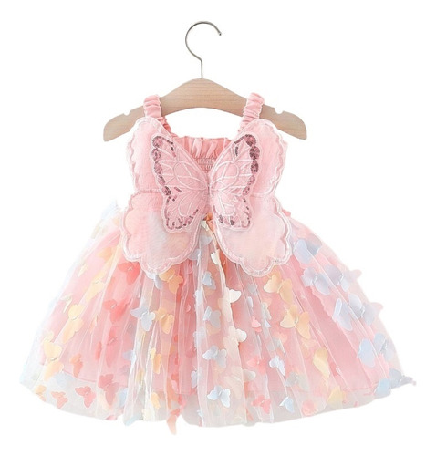 Vestido De Princesa Con Mariposas Para Fiesta Cumpleaños 1