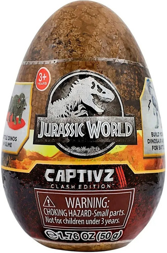 Imagen 1 de 2 de Huevo Jurassic World Con Figura Coleccionable Y Slime