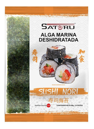 Imagen 2 de 6 de Paquete Nori+soya+vinagre+makisu+ohashi Para Sushi