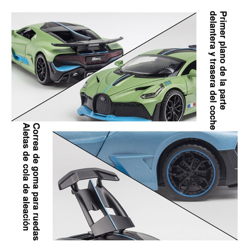 Bugatti Divo Miniatura Metal Autos Con Luces Y Sonido 1:32