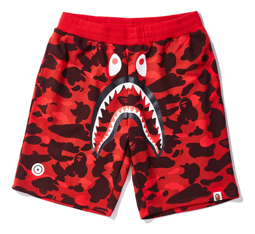 3d Digital Printed Shark Head Casual Sports Shorts