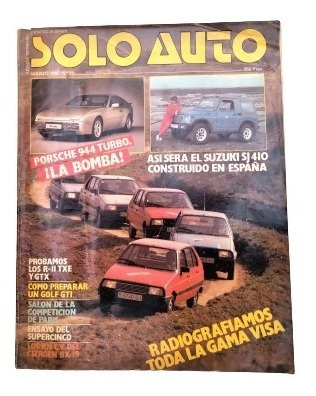 Revista Solo Auto-n°29 Año Marzo 1985