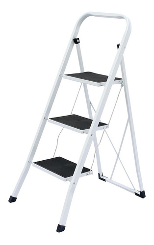 Escalera Metalica Plegable Reforzada 3escalones Onebox Ob-e3