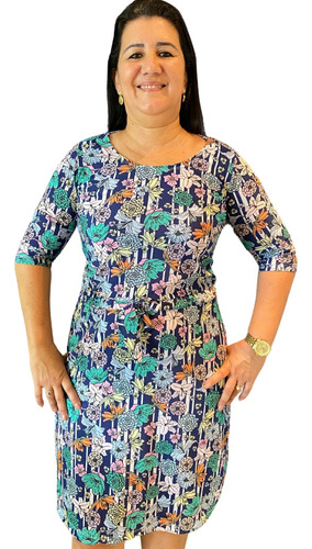 Kit 2 Vestido Plus Size Feminino Barato Estampado