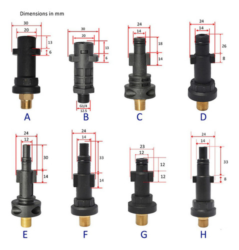 3 X 1/4 Pulgadas Adaptador De Lavadora A Presión Hasta
