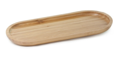 Bandeja Petisqueira De Bambu Multiuso Oval Grande 44x16cm